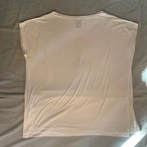 Lord & Taylor Big Square Tee Shirt with Bateau Neck and Side Slits
